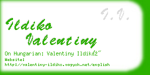 ildiko valentiny business card